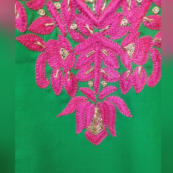 💚5/$25 Kashmiri Tunic Pakistani Indian Kurti Chikan Traditional Dress Size 4 - Picture 8 of 11